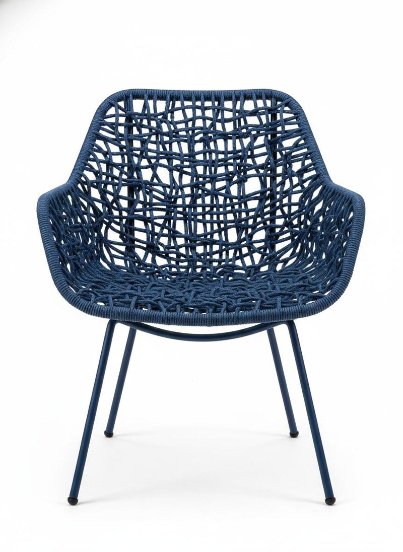 Angled Leg Woven Armchair