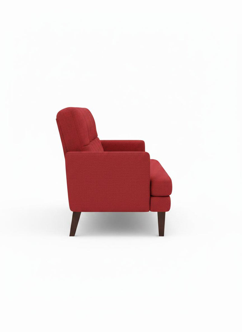 Button Back Stiff Fabric Couch