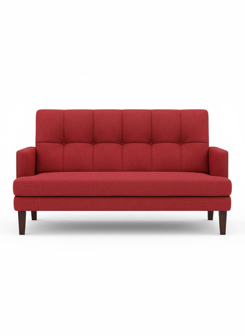Button Back Stiff Fabric Couch