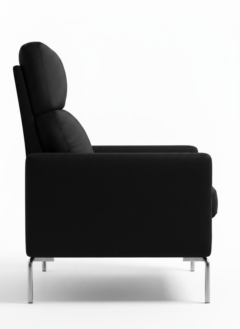 High Back Canvas Armchair