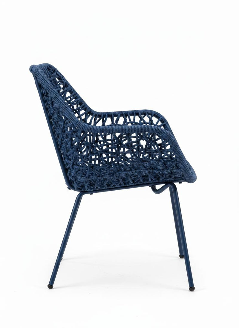 Angled Leg Woven Armchair